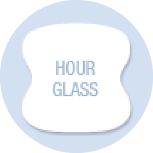 Hour Glass Shape Hand Fan